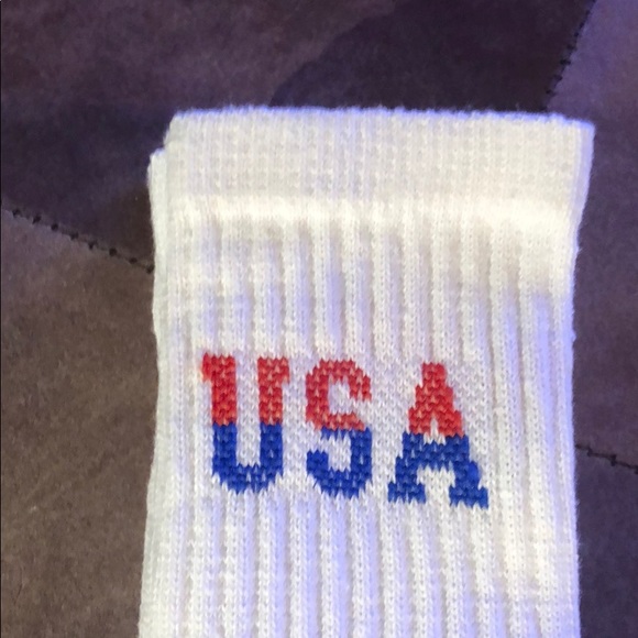 Power Club Sport Socks U.S.A .(4 Pair) White/Gray - Picture 7 of 8
